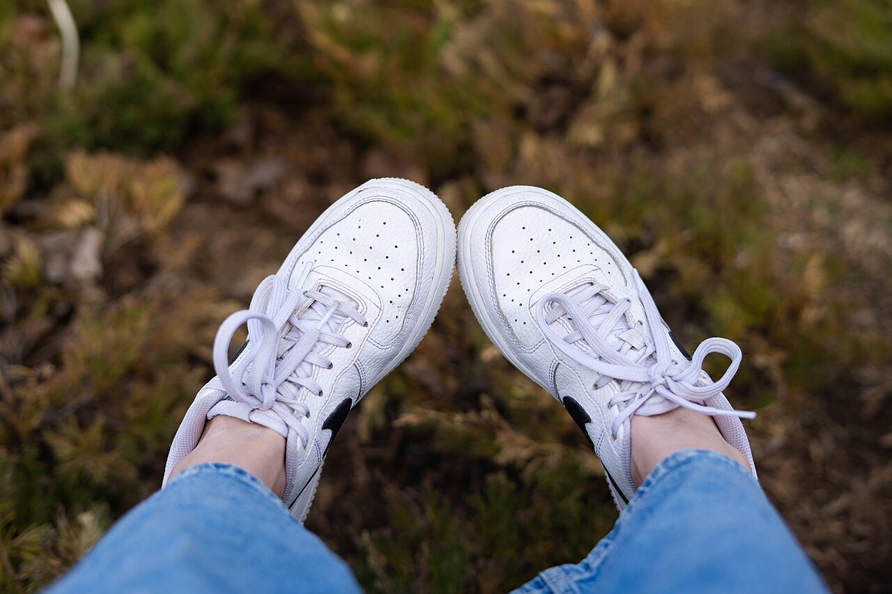 clean white sneakers