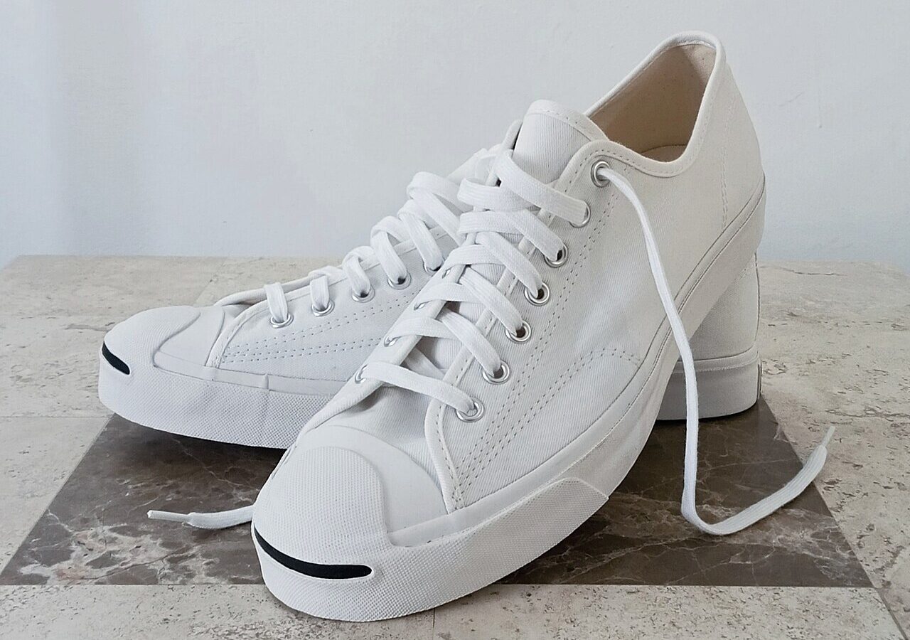 laced canvas sneakers